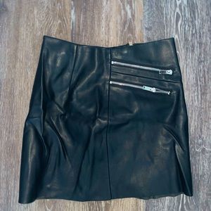 Zara leather mimi skirt